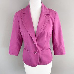 Trina Turk Purple 3/4 Sleeve Blazer size 2